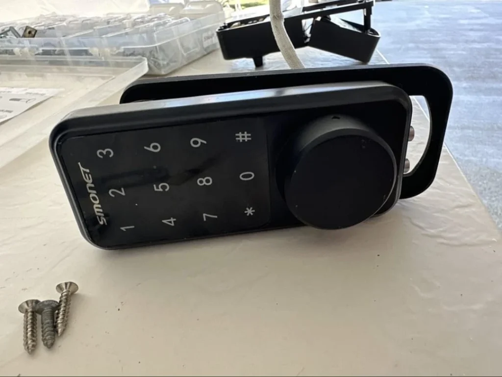 Modern Wi-Fi smart lock with keypad, recommended by LRG Locksmith in Broward County.