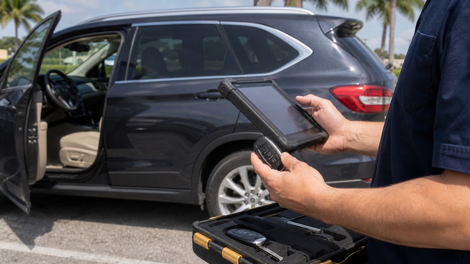 Automotive replacement key programming for a modern SUV