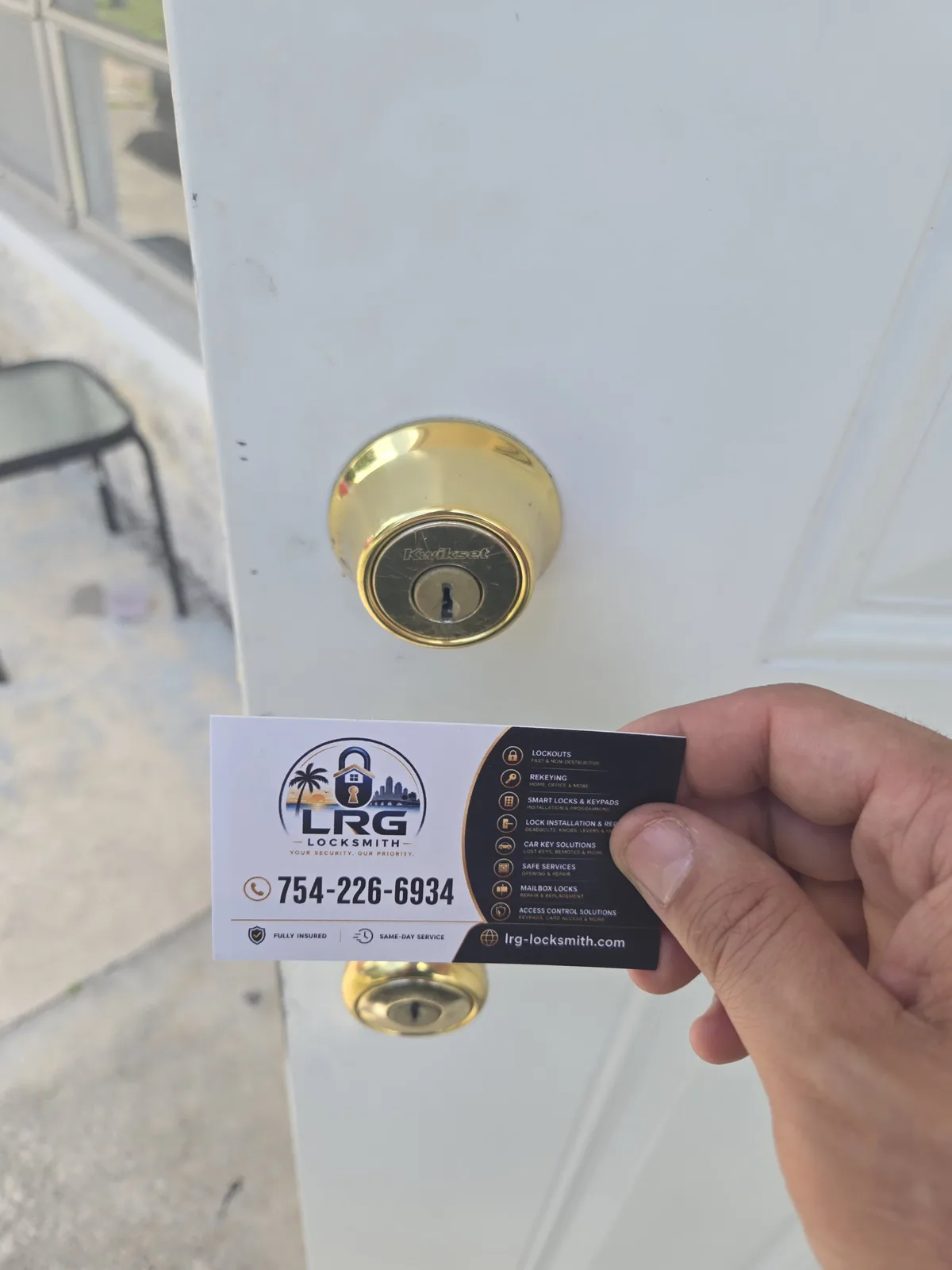 Rekeyed residential deadbolt after an eviction in Deerfield Beach, Florida